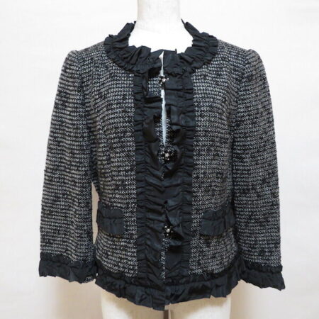 ツイード×フリルが上品 マダムジョコンダのジャケットをお買取