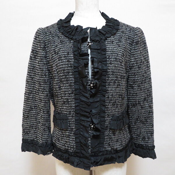 ツイード×フリルが上品 マダムジョコンダのジャケットをお買取