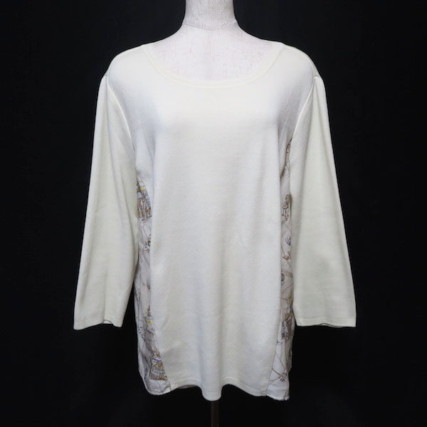 レリアン お買取情報 しっとり女性の必需品！アイボリーの切り替えカットソー