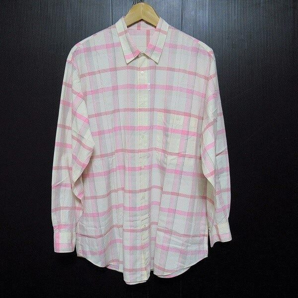 ピンクがさわやか！パパスのチェックシャツを買取しました