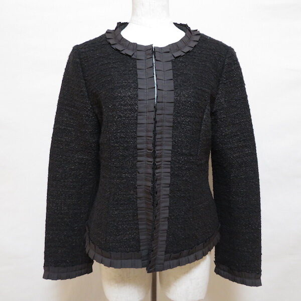 レリアンのジャケットを出張買取でお買取！ノーカラー×フリルで上品マダムに