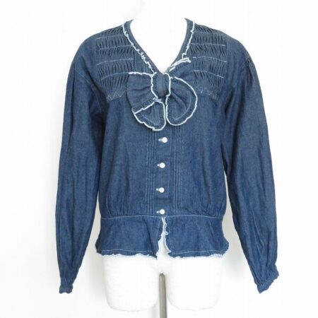 PINKHOUSEのデニムブラウスを買取しました｜丁度いいボリュームのリボンが嬉しい