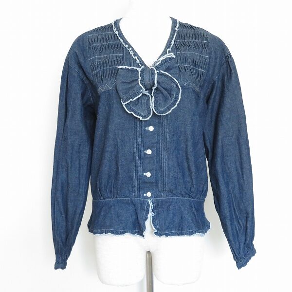PINKHOUSEのデニムブラウスを買取しました｜丁度いいボリュームのリボンが嬉しい