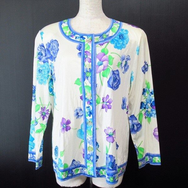 華やかで鮮やかなレオナールらしい花柄カットソーを買取しました