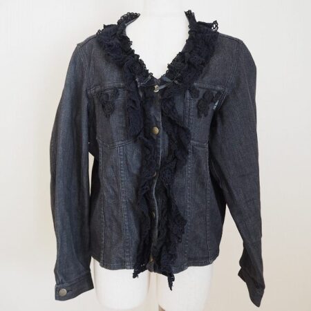 お買取したピンクハウスのジャケットはデニムとレースのバランスが可愛い！