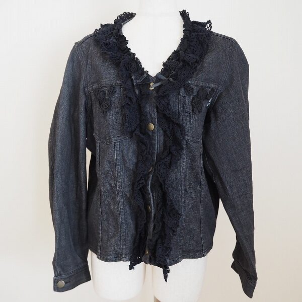 お買取したピンクハウスのジャケットはデニムとレースのバランスが可愛い！