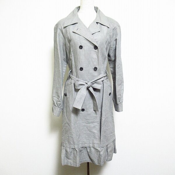 やわらかい黒×白の組み合わせに見とれる ミスアシダのコートを買取しました