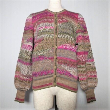 楽しいピンクに心もうきうき！モリオカサチコのカーディガンをお買取