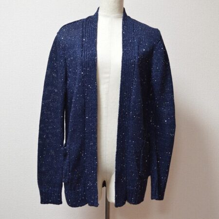 カーディガンをお買取しました【マダムジョコンダ】バランスよく輝くスパンコールが素敵