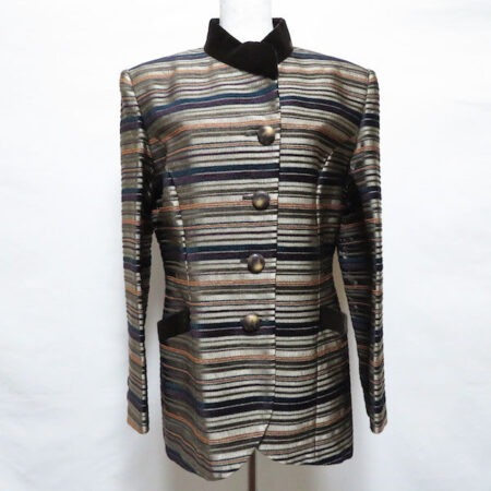 しっかりボーダーでエレガンスレディに｜ハナエモリのジャケットをお買取