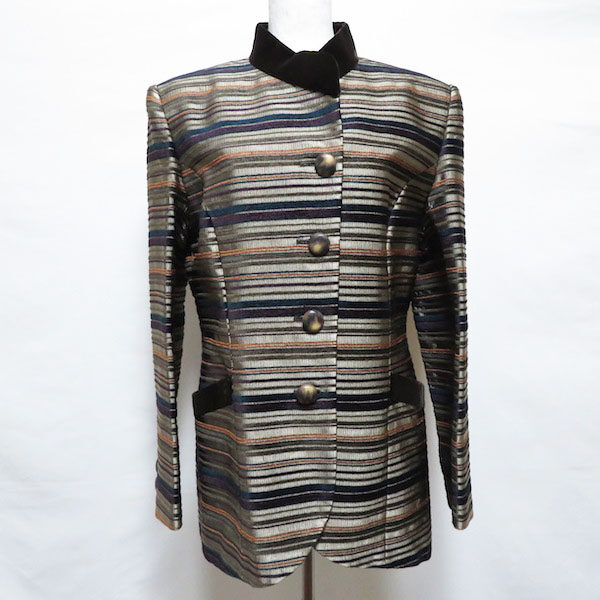 しっかりボーダーでエレガンスレディに｜ハナエモリのジャケットをお買取