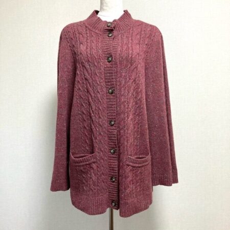 お買取情報【レリアン】上質カシミヤでほっこりするエンジ色のカーディガン
