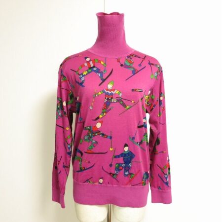 ミセスに人気のレオナール カットソーをお買取｜豪華な赤紫×スキー柄が貴重！