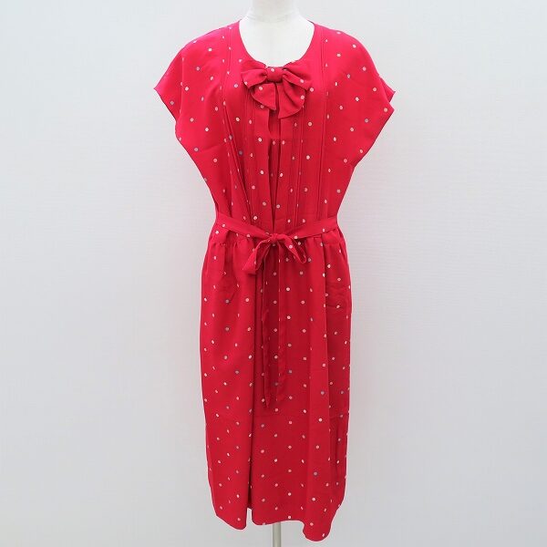 金子功氏手掛けるPINKHOUSEのワンピースを買取しました！赤×ドットがキュート