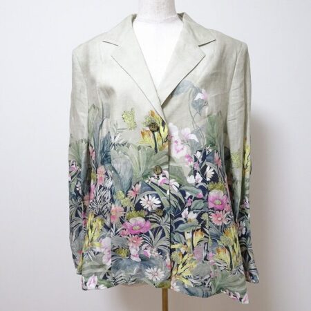 買取したリリアンビューティのジャケットです！麻素材でスッキリ着られる