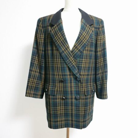 レリアンの緑×紺が素敵なチェックジャケットをお買取しました！