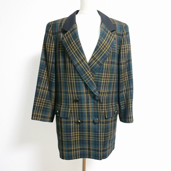 レリアンの緑×紺が素敵なチェックジャケットをお買取しました！