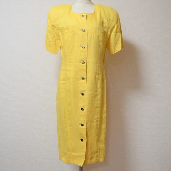 【エルミダ お買取情報】心華やぐイエローが素敵なワンピースです