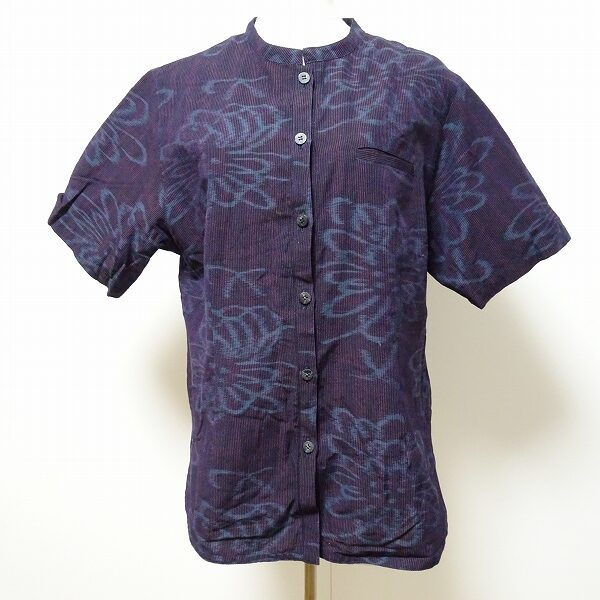 【儀右衛門】紫のシャツを出張買取しました！久留米絣で和の落ち着きを演出