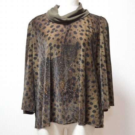 ヒョウ柄のタートルネックカットソーを買取させて頂きました！伊太利屋