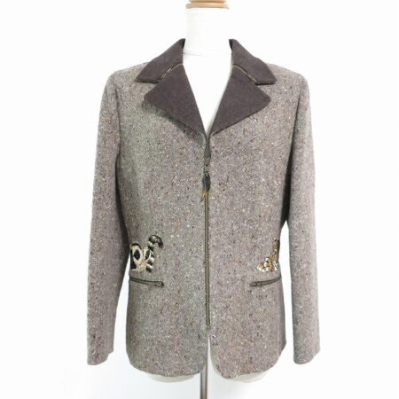 【伊太利屋のジャケットを買取しました】シンプルな動物刺繍が可愛い