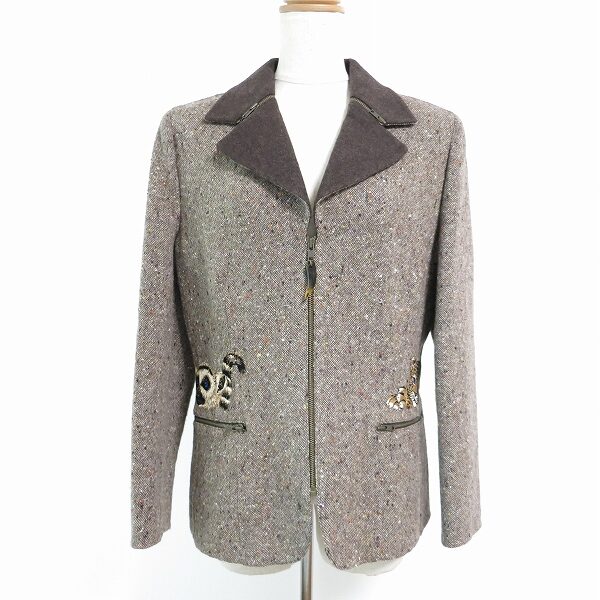 【伊太利屋のジャケットを買取しました】シンプルな動物刺繍が可愛い