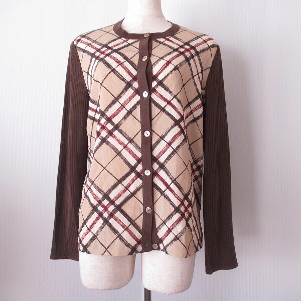 安定感あるチェックがいい！レリアンのカーディガンを買取しました