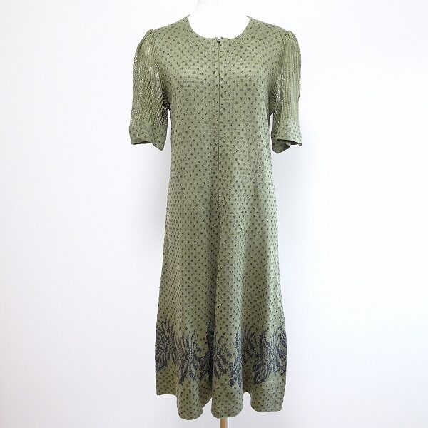とろけるカーキに気持ちが高まる 斉藤都世子のワンピースを買取しました