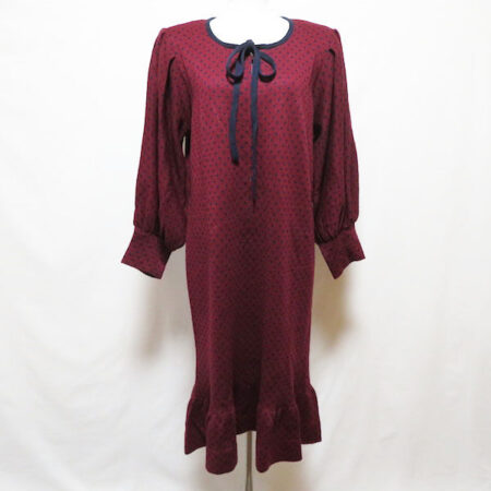斉藤都世子のワンピースを買取しました！ボルドーとドットが可愛い