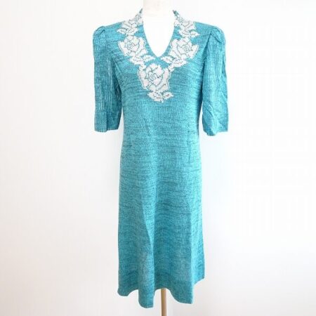 斉藤都世子のワンピースを買取しました！繊細なブルーがアクセント