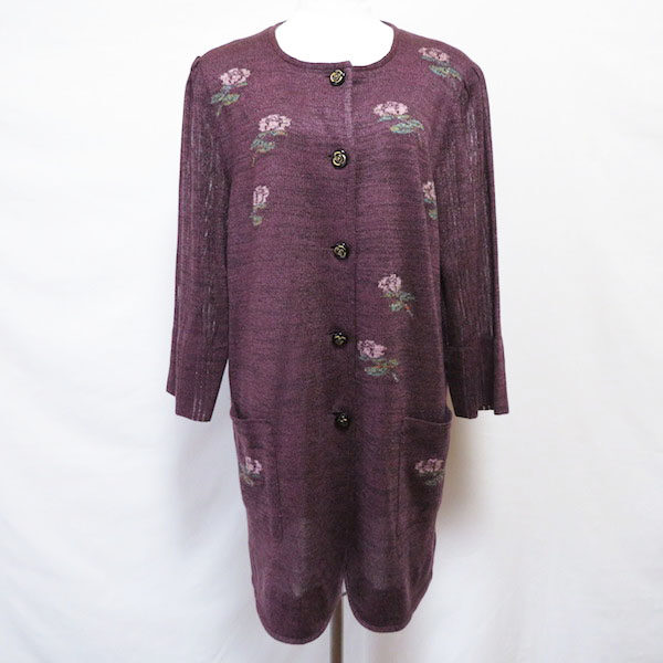 斉藤都世子のばら柄ニットを買取させて頂きました