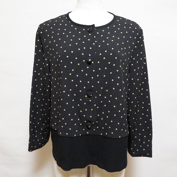 スッキリしたドットが目立つ 詩仙堂のカーディガンをお買取！