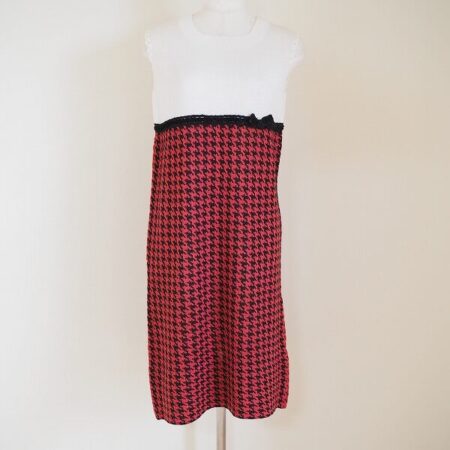 色合い綺麗な千鳥格子！斉藤都世子のワンピースを買取しました