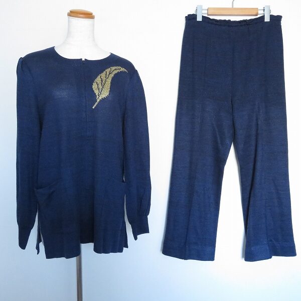 斉藤都世子のセットアップを買取しました!葉っぱモチーフがエレガント