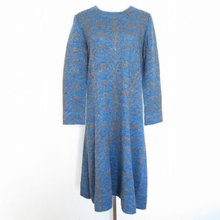 斉藤都世子のワンピースを宅配買取しました！青×茶のレアコンビ