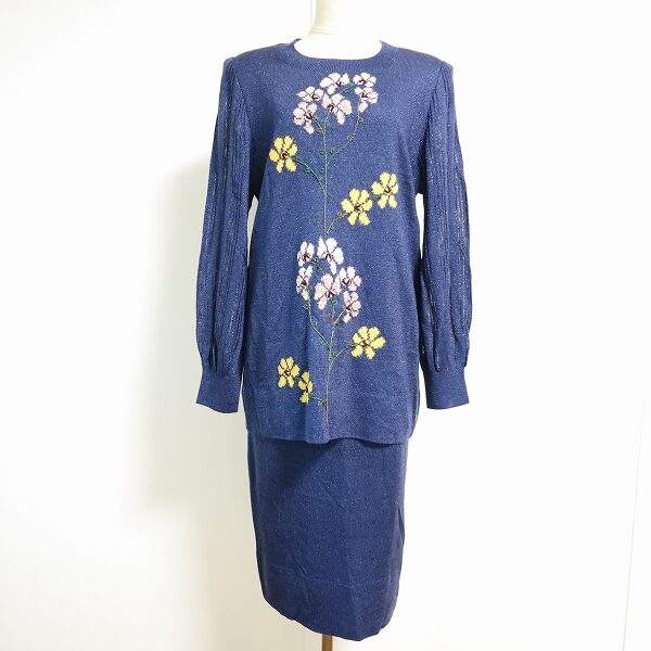 斉藤都世子のセットアップを買取しました！花刺繍がエレガント
