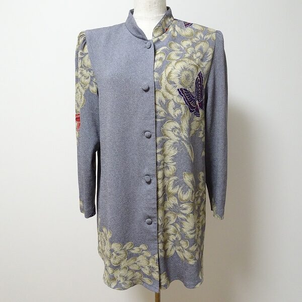 詩仙堂のカーディガンを買取しました！グレー×水色が穏やか