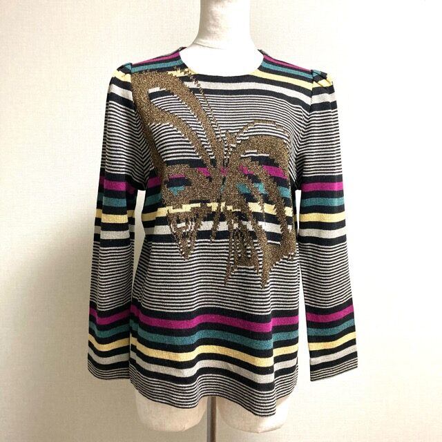 斉藤都世子のニットを買取しました!大きい蝶が個性的