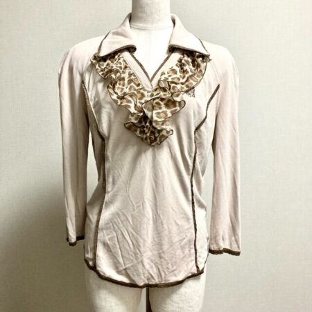伊太利屋のヒョウ柄フリルが可愛いシャツを買取しました