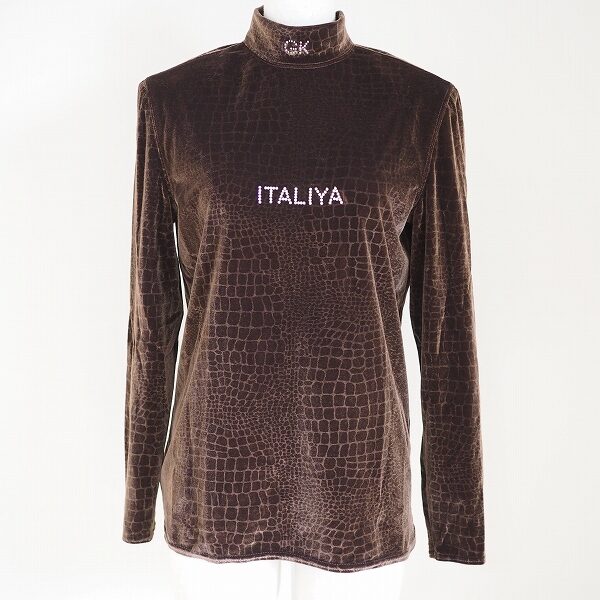 伊太利屋のカットソーを買取しました 茶×ベロア調の落ち着き具合がいい