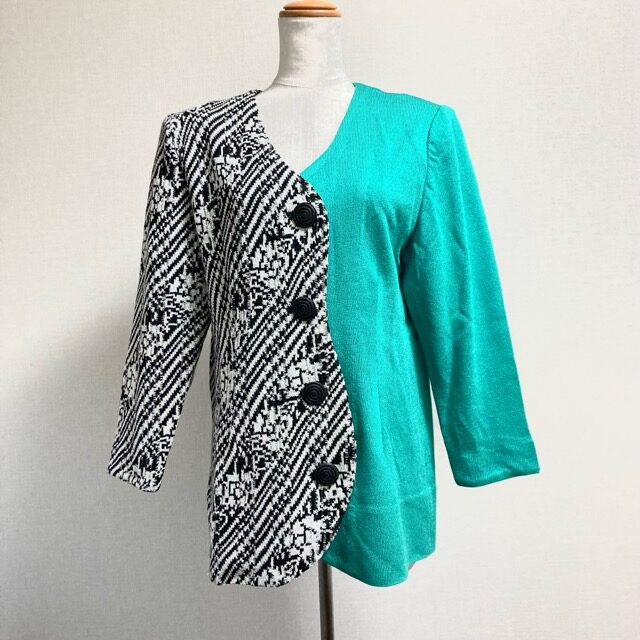 斉藤都世子のバイカラー カーディガンを買取しました