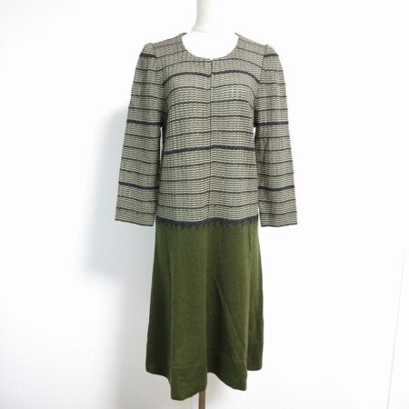 斉藤都世子のワンピースを買取しました カーキの落ち着き具合がグッド！