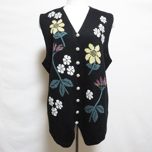 愛らしい花が特徴的な斉藤都世子のジレを買取しました