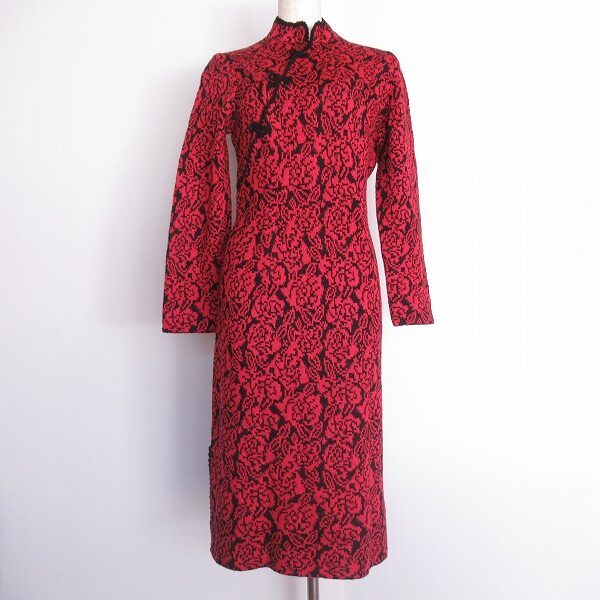 【お買取】情熱的な色合いが眩しい 斉藤都世子のワンピース