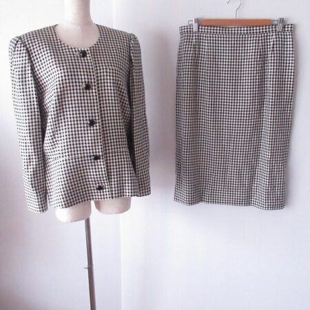 レリアンのチェックのセットアップを出張買取ご利用のお客様より買取しました