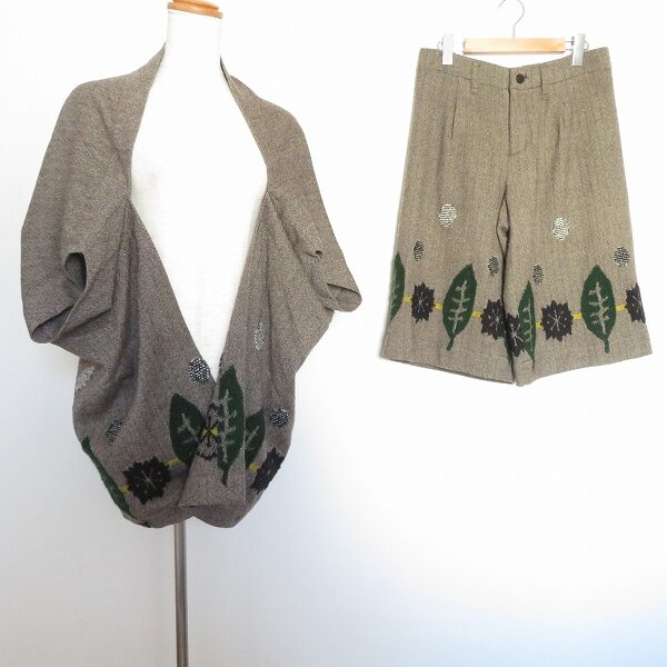 ミーイッセイミヤケのセットアップを買取しました！葉っぱ柄が可愛い