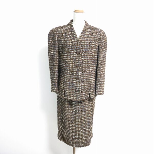 ミラショーンのスカートスーツを買取しました！チェック×ツイードがシック