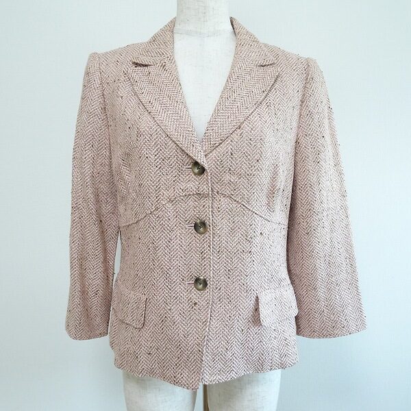ミスアシダのジャケット！ピンクすぎないのが嬉しいツイードジャケットです