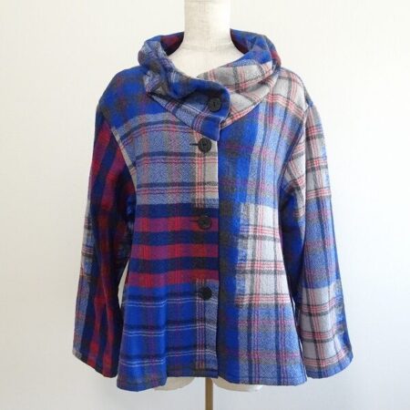 明るいチェックが魅力的 慈雨センソユニコのジャケットを買取しました