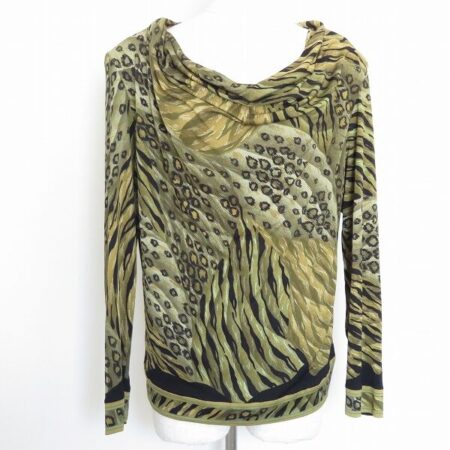 カーキ柄×ヒョウ柄でクールビューティに！レオナールのカットソーを買取しました